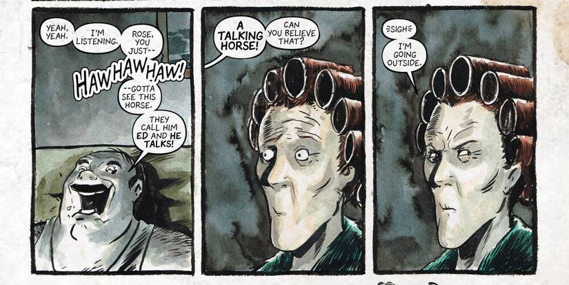 Rose is ignored by her husband, comic panel_Visage