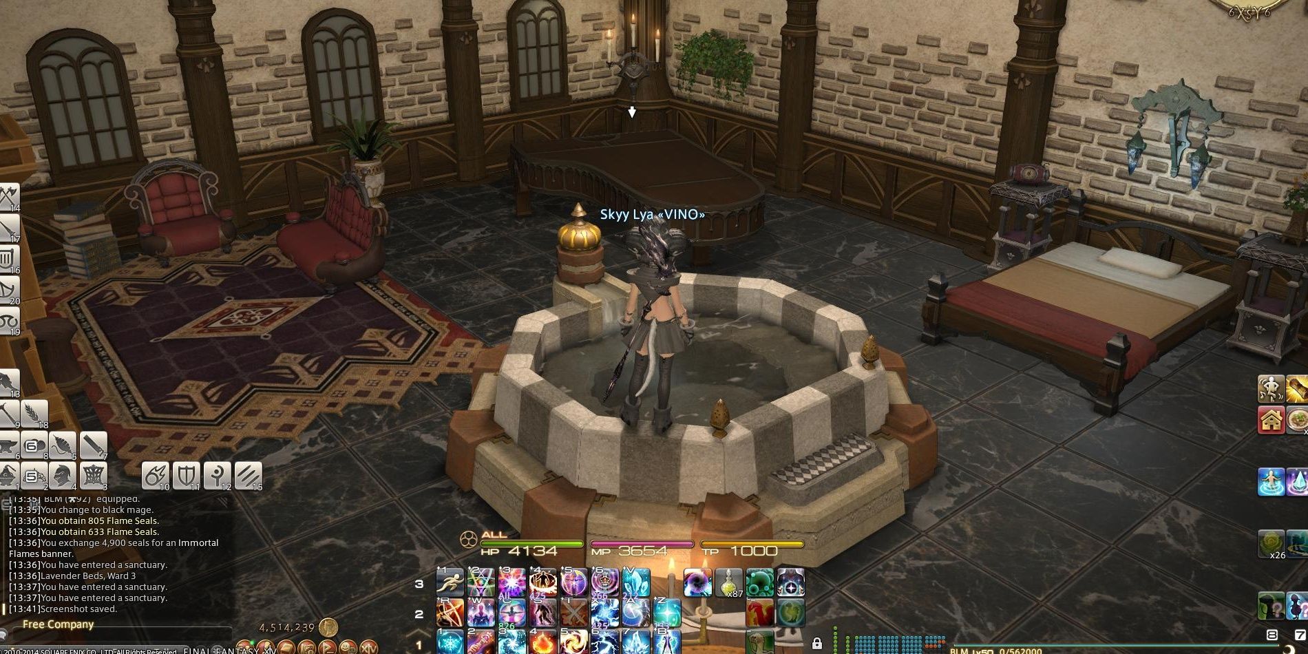 The player reaches a sanctuary in Final Fantasy XIV