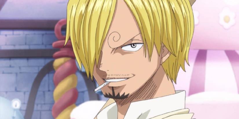 Sanji smoking in One Piece