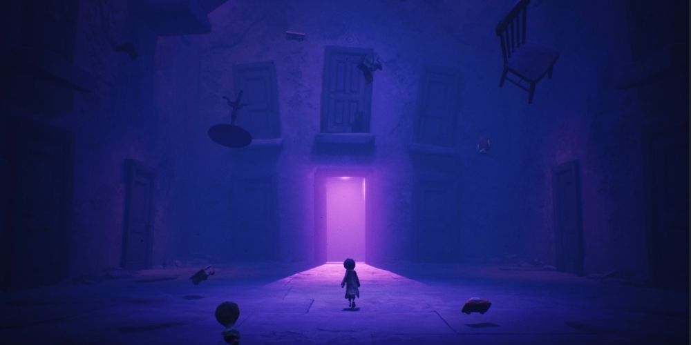 Little Nightmares 2 Purple Door Poster