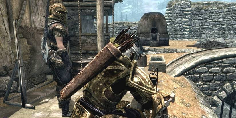 Skyrim Blacksmith Weapon Honing Kicking NPC Off Equipment