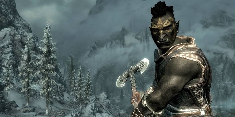 Skyrim Orc Fighting