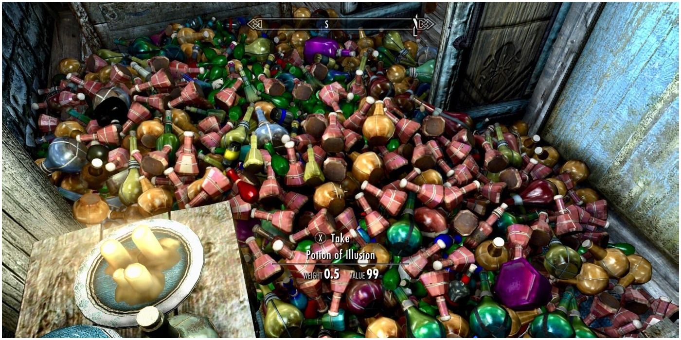 skyrim pile of potions