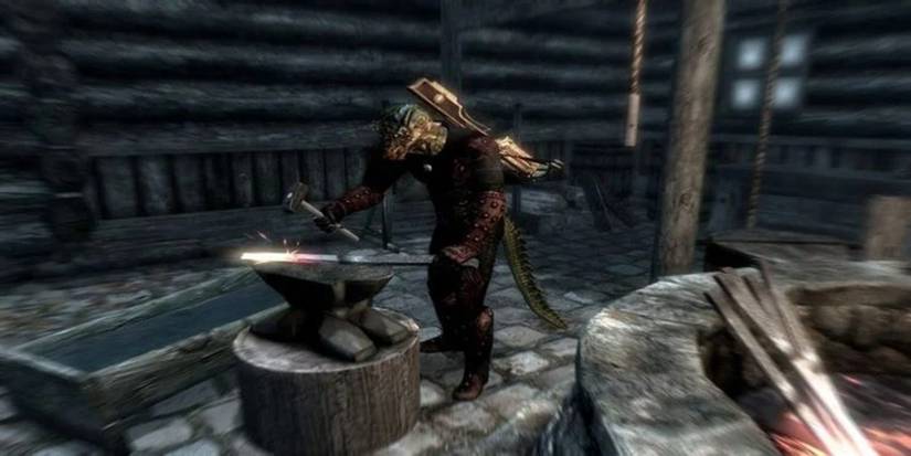 Skyrim character smithing