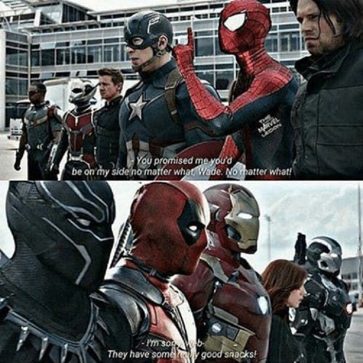 Spiderman Deadpool Civil War Meme