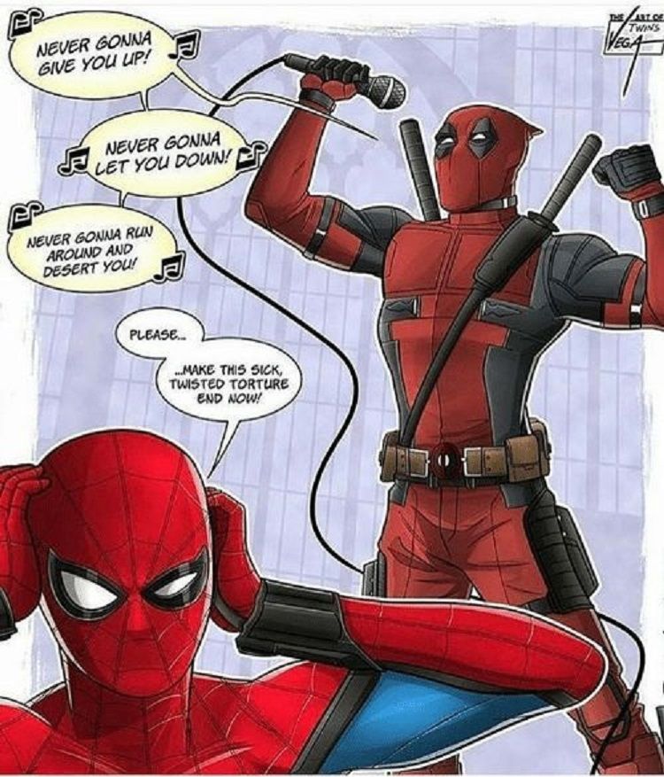 Spiderman Deadpool Singing Meme