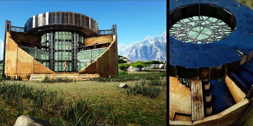 ARK Survival Evolved Round Base Build by Xatnys Youtube