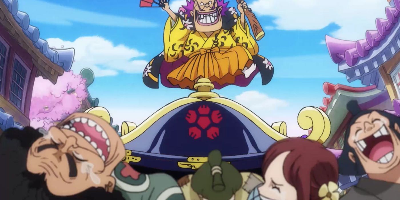 One Piece: Orochi Lording Over The Residents Of Ebisu Town