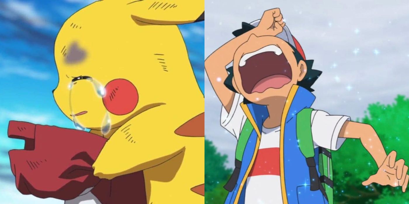 ash and pikachu sad