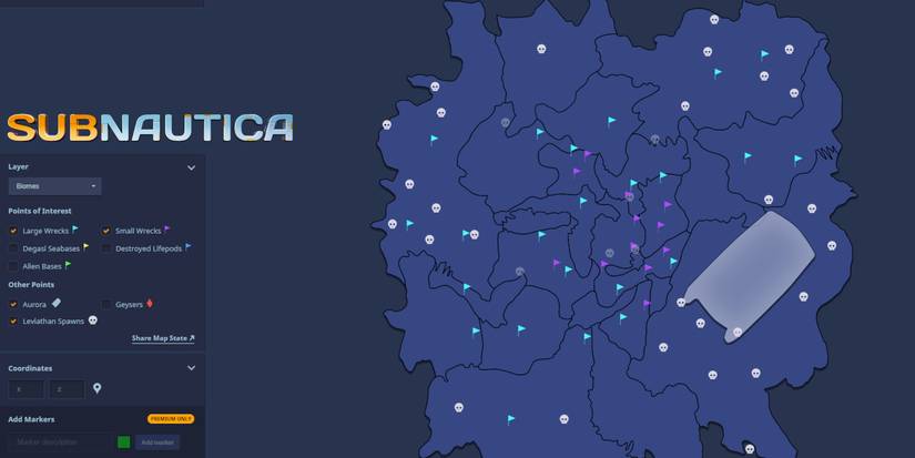 Subnautica Wreckage map