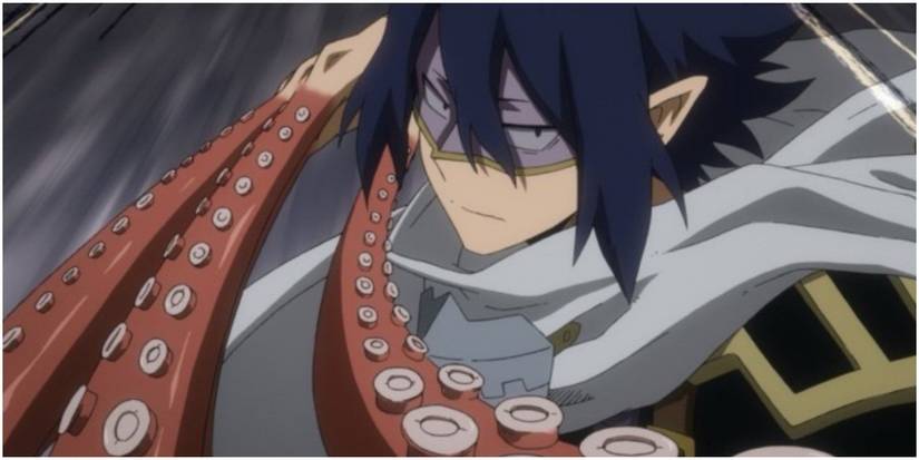 My Hero Academia Tamaki Capturing A Villain With His Tentacles