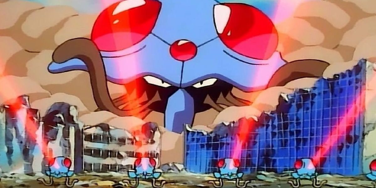 Tentacruel destroys the harbor city in Pokemon