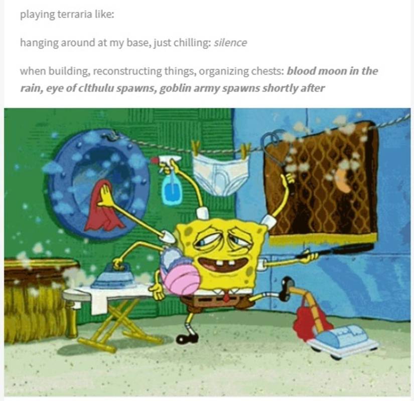 Terraria Meme Blood Moon Cthulu All The Things At Once Army