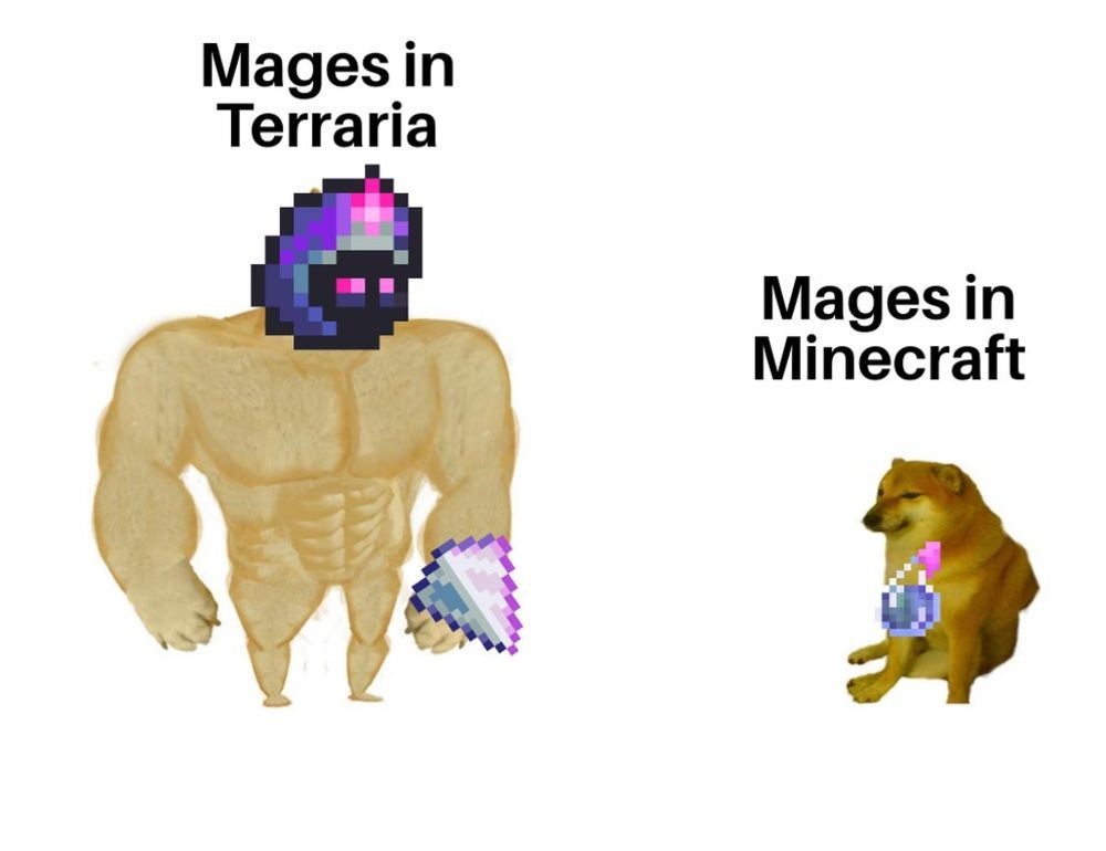 Terraria Meme Doge Thicc Smol Mages Minecraft