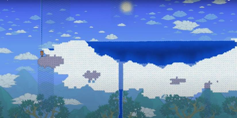 Terraria Map World Regular Seed Sky Lake