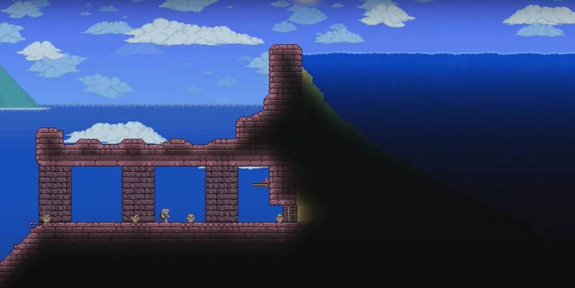Terraria Map World Regular Seed Underwater Dungeon