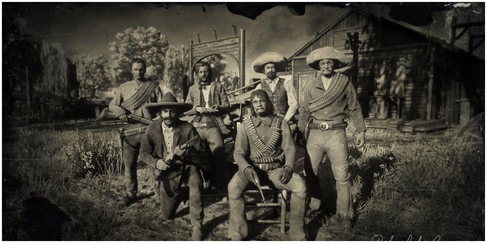 An old photo of the Del Lobo gang