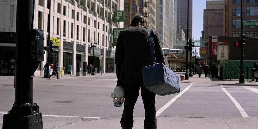 The opening shot of The Dark Knight