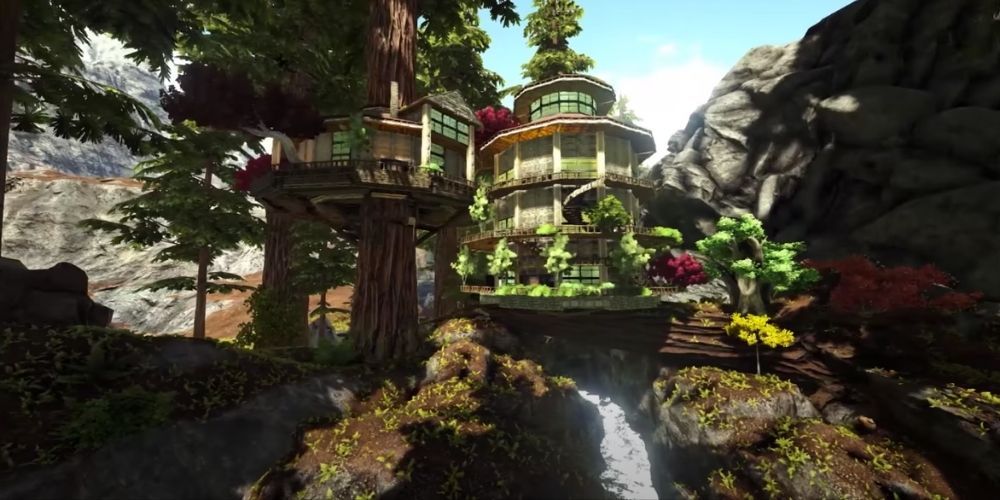 ARK Survival Evolved Basic Treehouse Design by Sven P Youtube