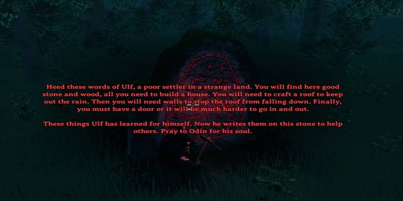 Valheim Ulf Runestone Meadows Night
