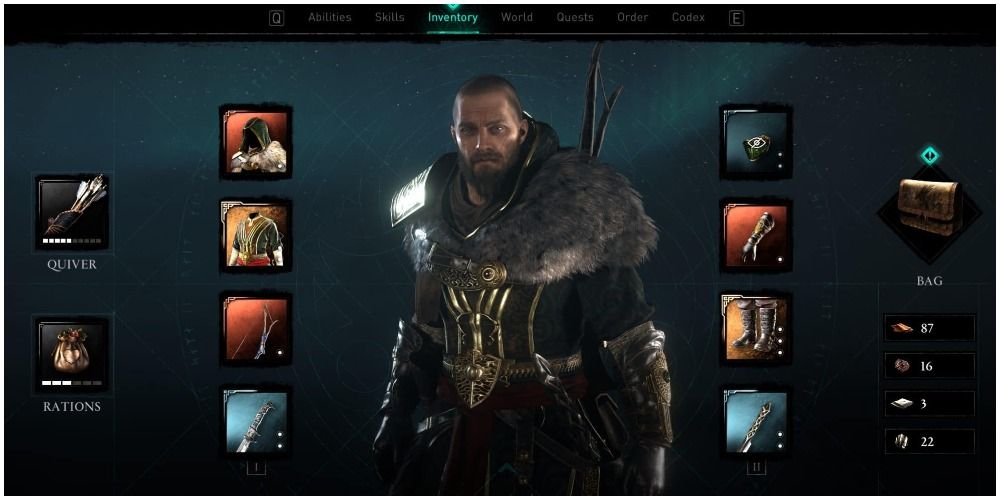 Assassin's Creed Valhalla Eivor armor inventory screen