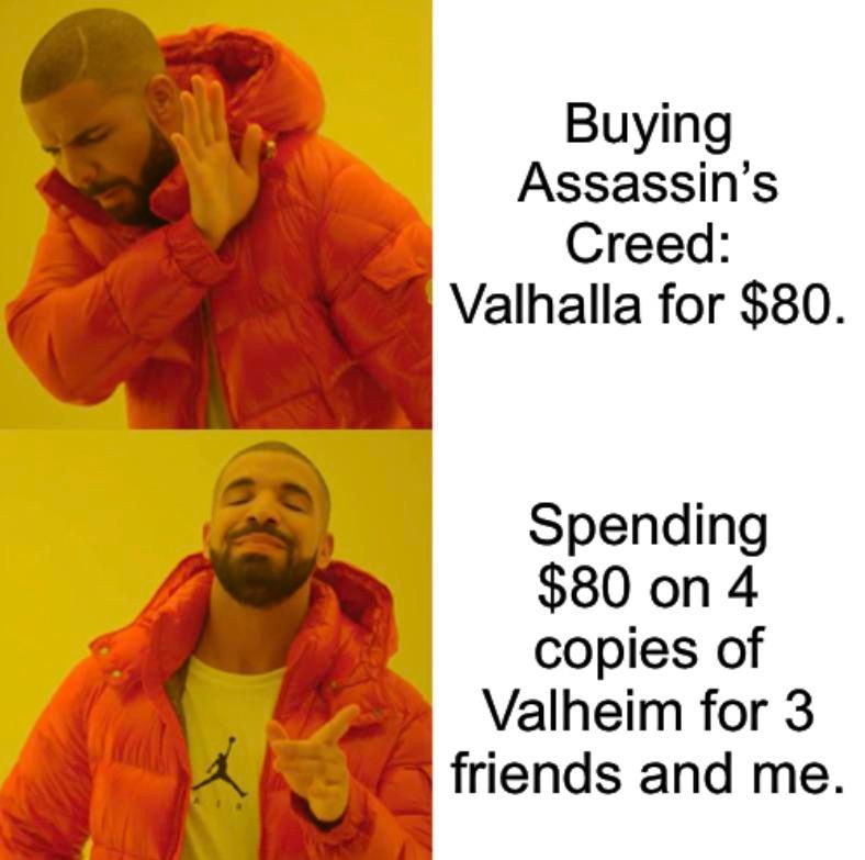 Valheim Drake Meme Valhalla vs Valheim