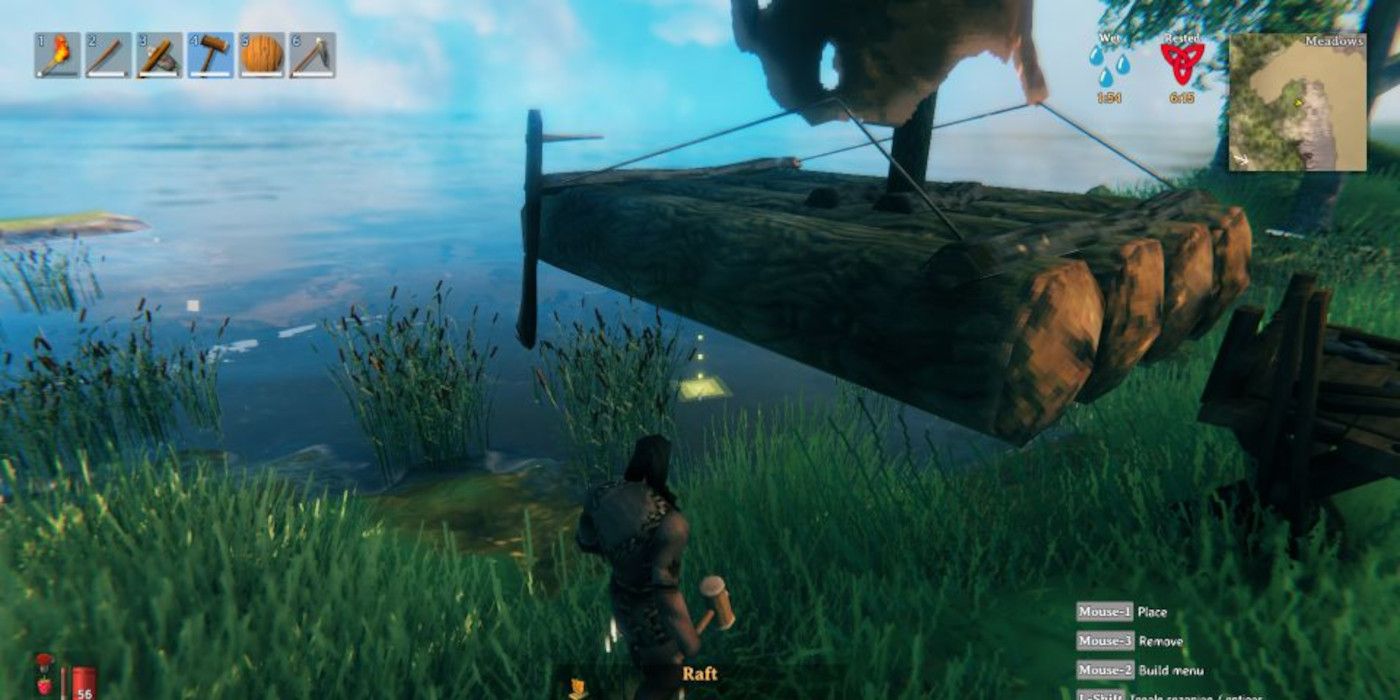 How to craft a raft in Valheim and sail it
