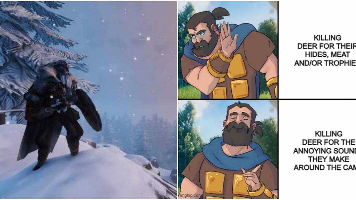 Valheim Old Viking and Deer Killing Meme
