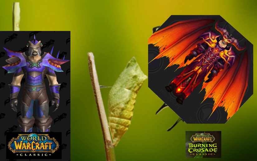 Warrior Warlock Metamorphosis World of Warcraft Burning Crusade Classic Memes