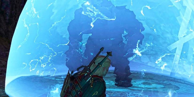 The Witcher Using Magic To Trap An Earth Elemental