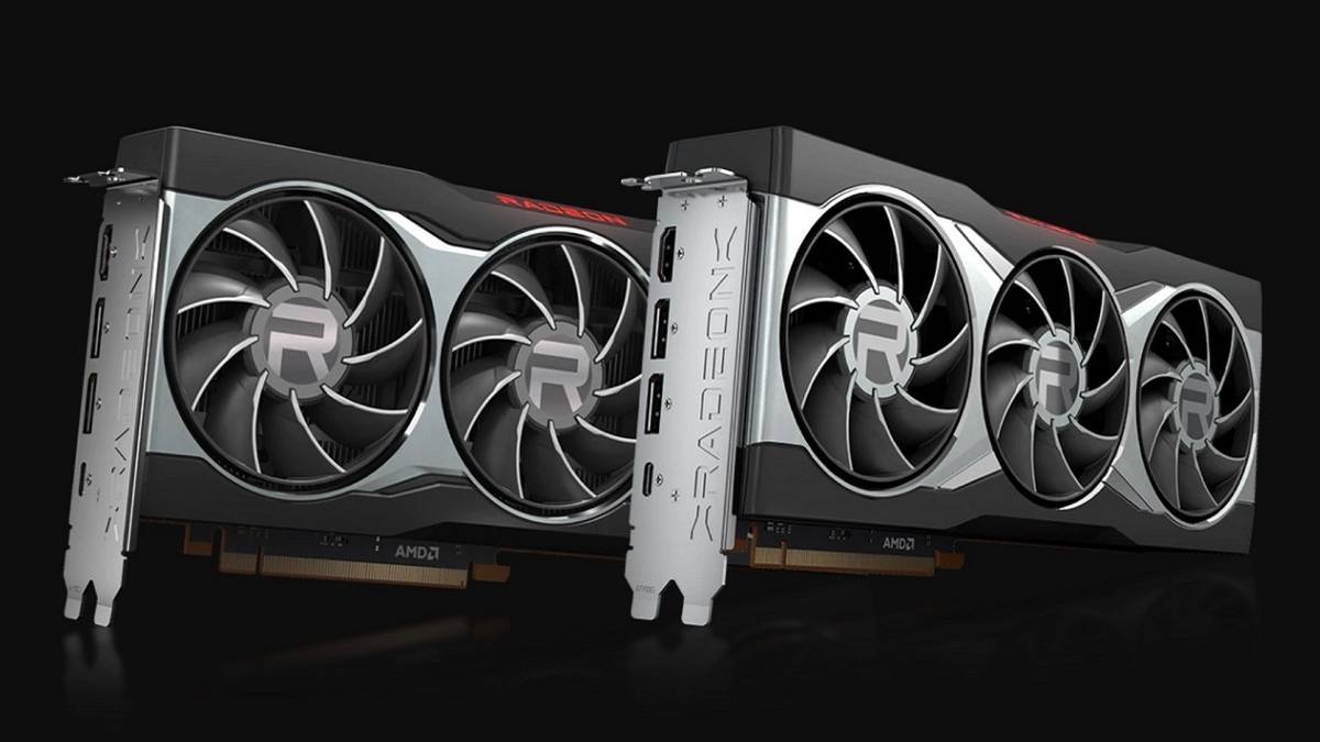 Photo showing two AMD Radeon GPU cards