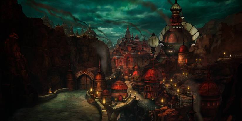 bravely default 2 holograd city art