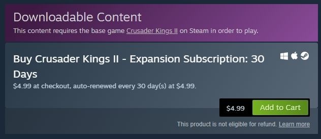 steam subscription option