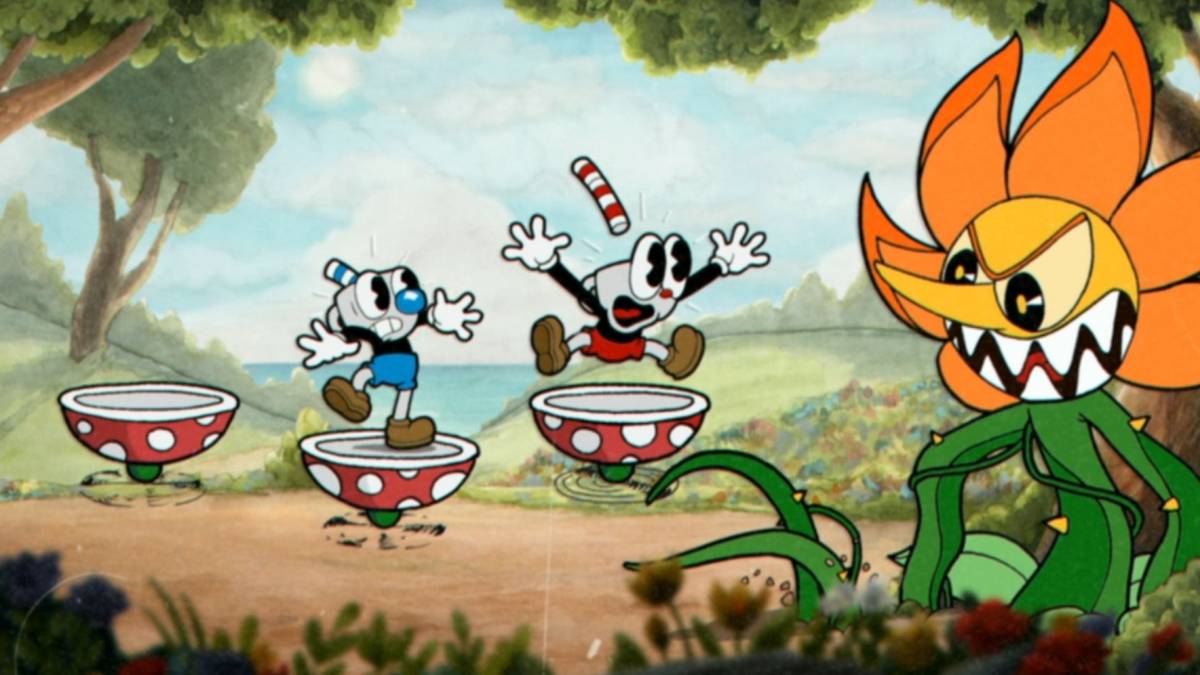 cuphead flower boss fight