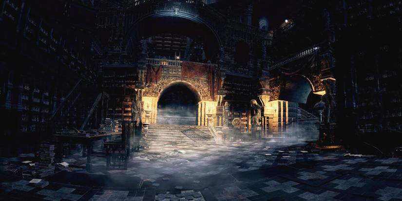 open area in the library area.