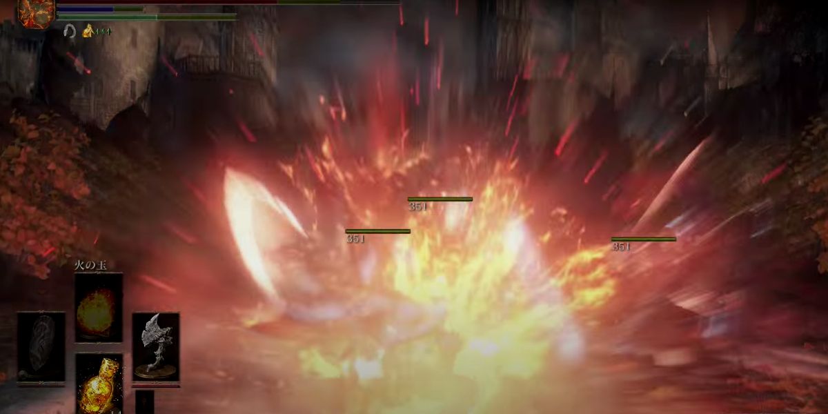 weapon skill of the demon's greataxe that causes a fiery explosion.