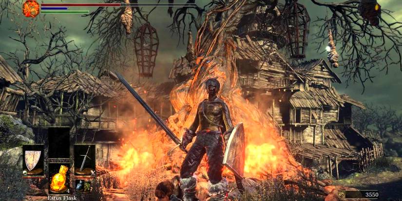 shard by the pyre among peasants and an evangelist.