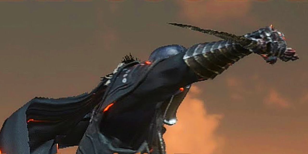 close up of a player in attack animation with a small dagger.