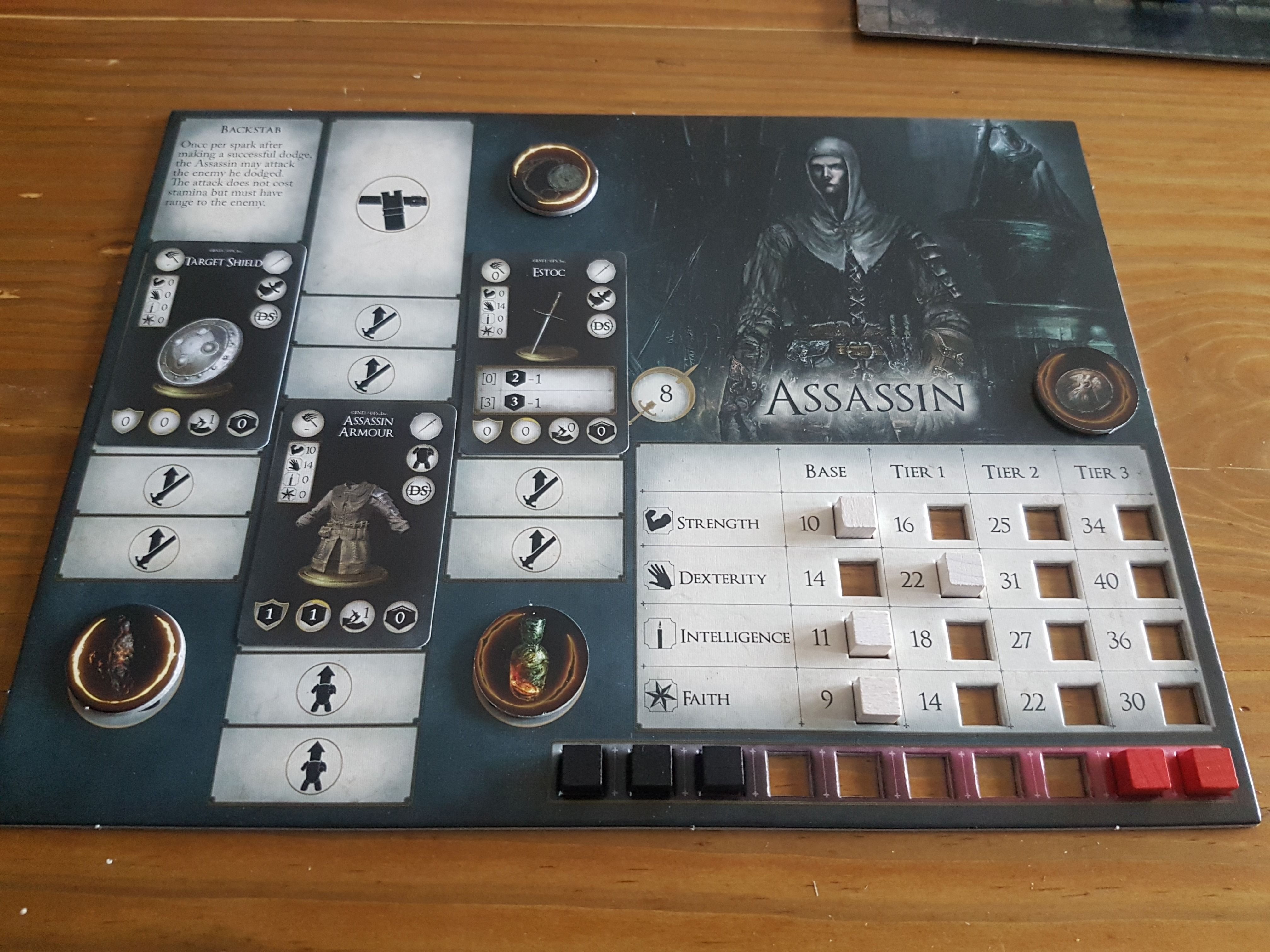 Starting stats and gear dark souls the board game assassin
