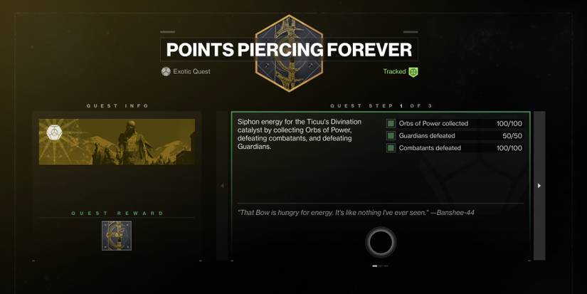 season of the chosen exotic bow catalyst guide two