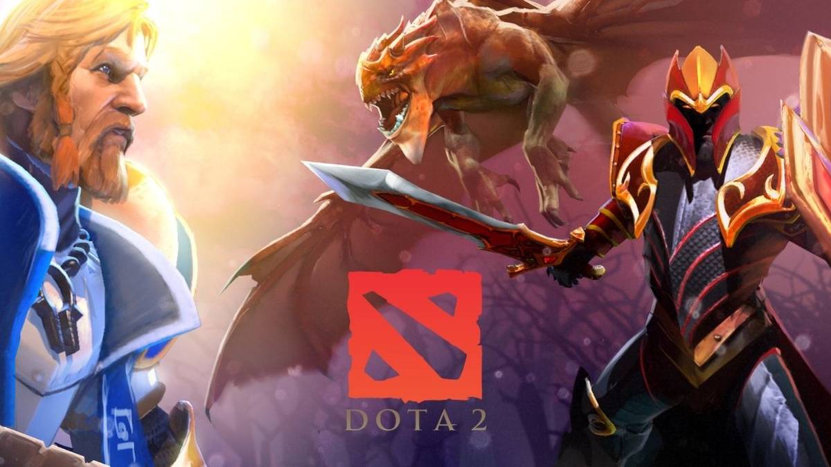 dragon knight artwork with logo for dota 2