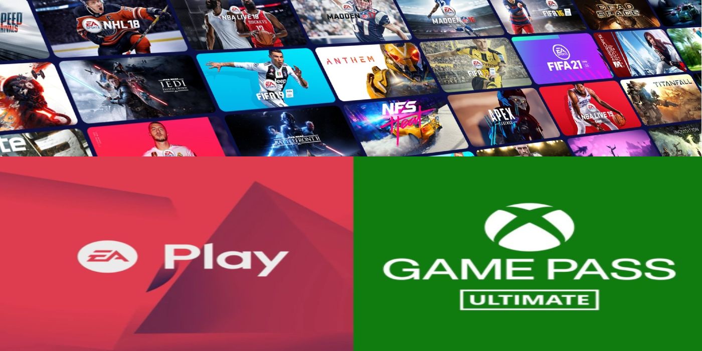 ea play and game pass logo in front of games