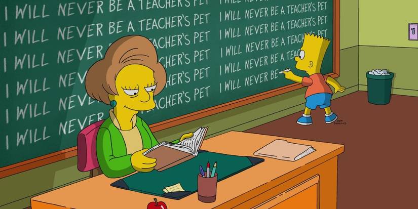 The Simpsons Edna Krabappel and Bart Simpson