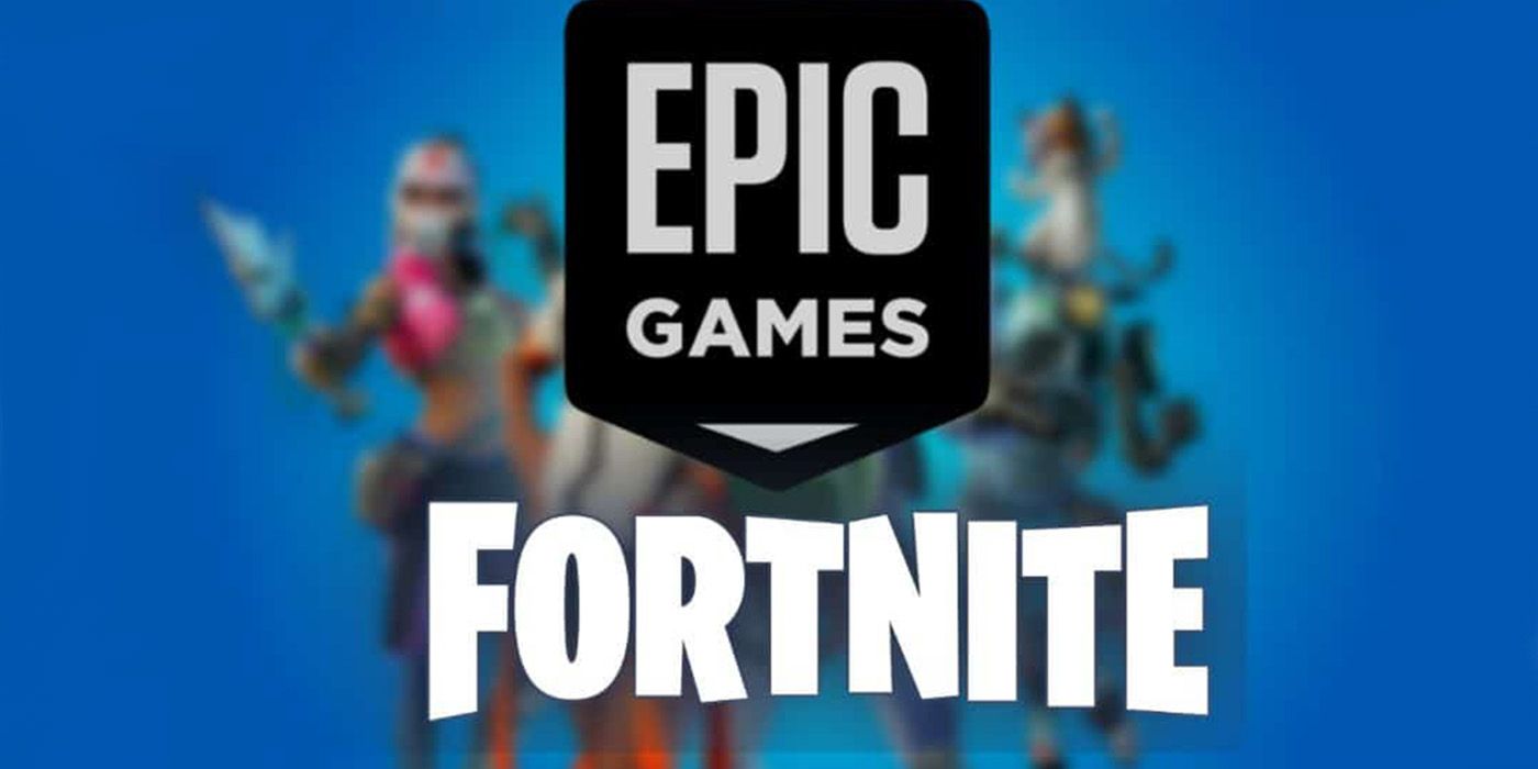 epic games fortnite logo blue background