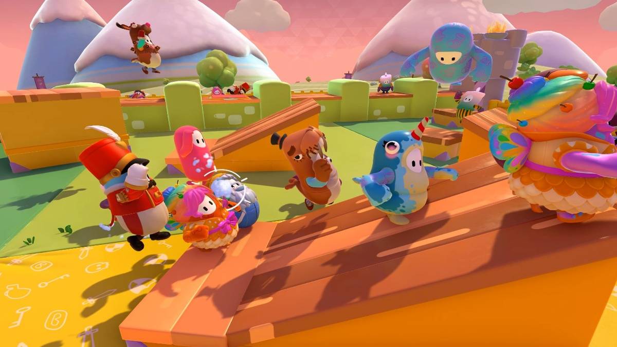 fall guys walrus costume and narwhal costume