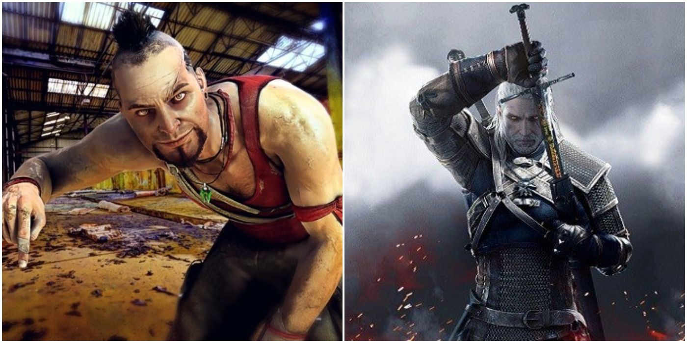 (Left) Vaas from Far Cry (Right) Geralt from The Witcher 3