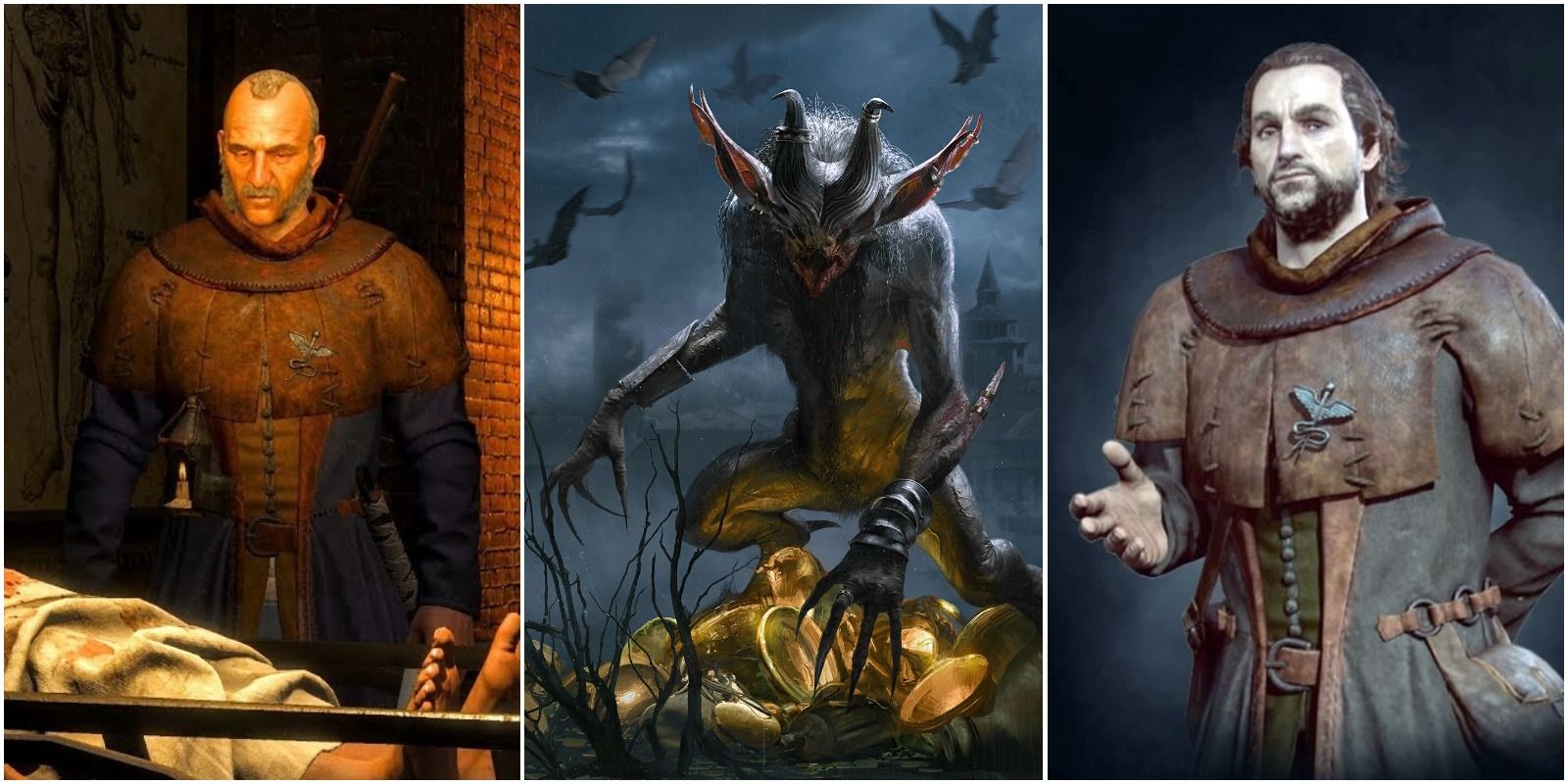 joachim von gratz, a katakan vampire, and hubert rejk from the witcher 3.