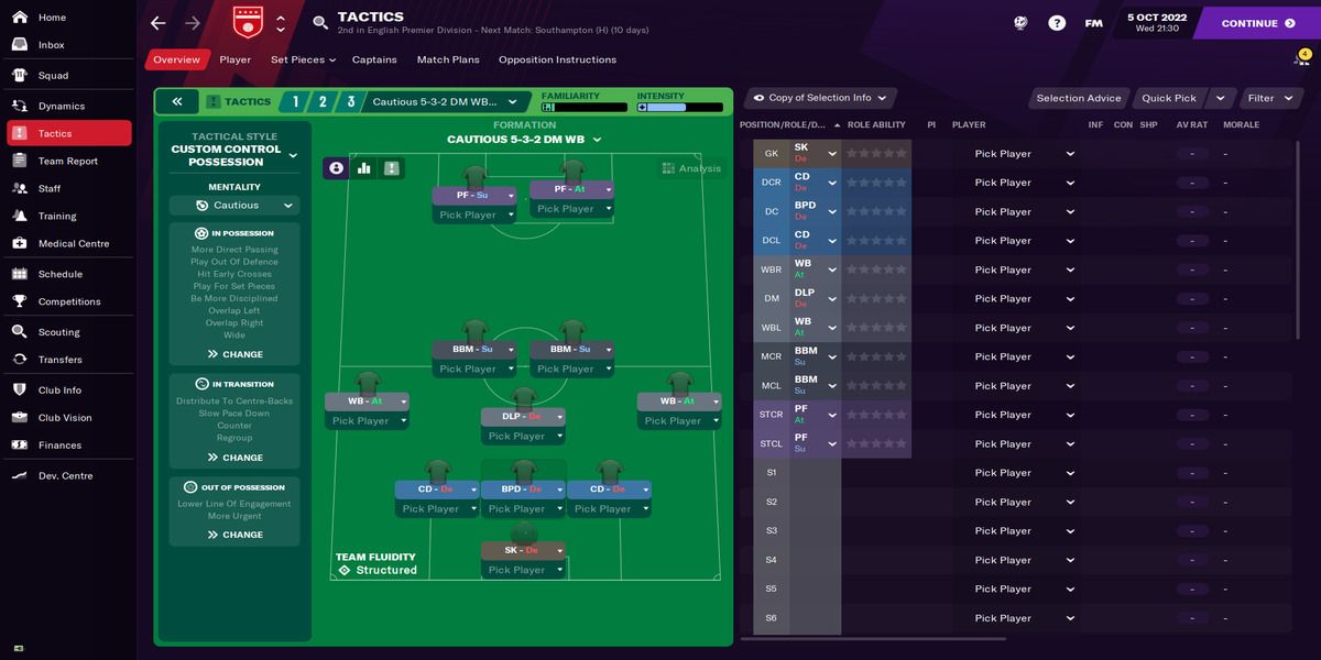Football Manager 21 - 532 formation