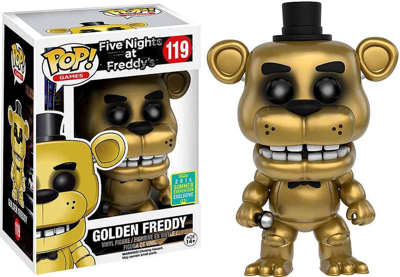 Фигурки Funko Pop Five Nights at Freddy's эксклюзив золотой Фредди