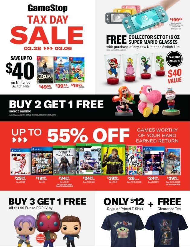 GameStop Reveals Its Tax Day 2021 Deals